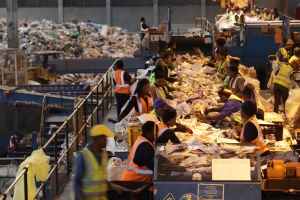 Employees of the Kraaifontein Integrated Waste Management Facility in Cape Town